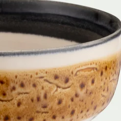 Bol en grès peint D15cm - marron