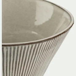 Bol en grès réactif D18cm - marron écorce