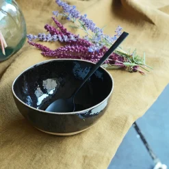 Bol en grès recyclé D15,8cm - noir