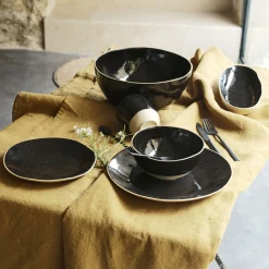 Bol en grès recyclé D15,8cm - noir