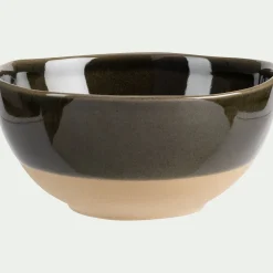 Bol organique en grès D16cm - vert cèdre