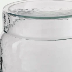 Boîte déco avec couvercle en verre D11cm - transparent