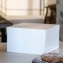 Boîte pâtissière L35,5xl35,5xH22,8cm - blanc
