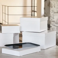 Boîte pâtissière L35,5xl35,5xH22,8cm - blanc