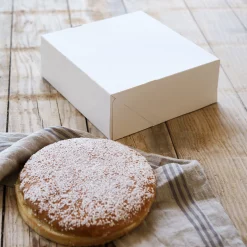 Boîte pâtissière L26xl26xH10cm - blanc