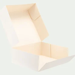 Boîte pâtissière L26xl26xH10cm - blanc