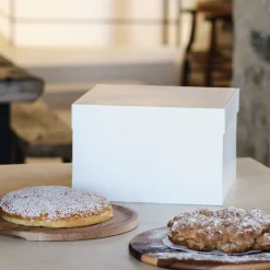 Boîte pâtissière L30,4xl30,4xH20cm - blanc