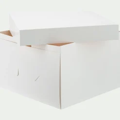 Boîte pâtissière L30,4xl30,4xH20cm - blanc