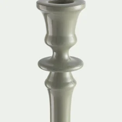 Bougeoir en aluminium H31,5cm - blanc