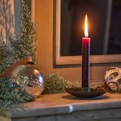 Bougeoir plat en fer H5,5cm - doré