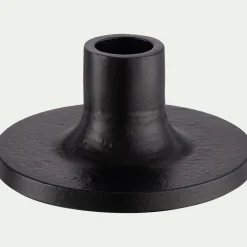 Bougeoir rond en fonte d'aluminium D10cm - noir