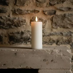 Bougie à LED D5XH12,5cm - blanc