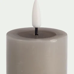 Bougie à LED D5XH12,5cm - taupe