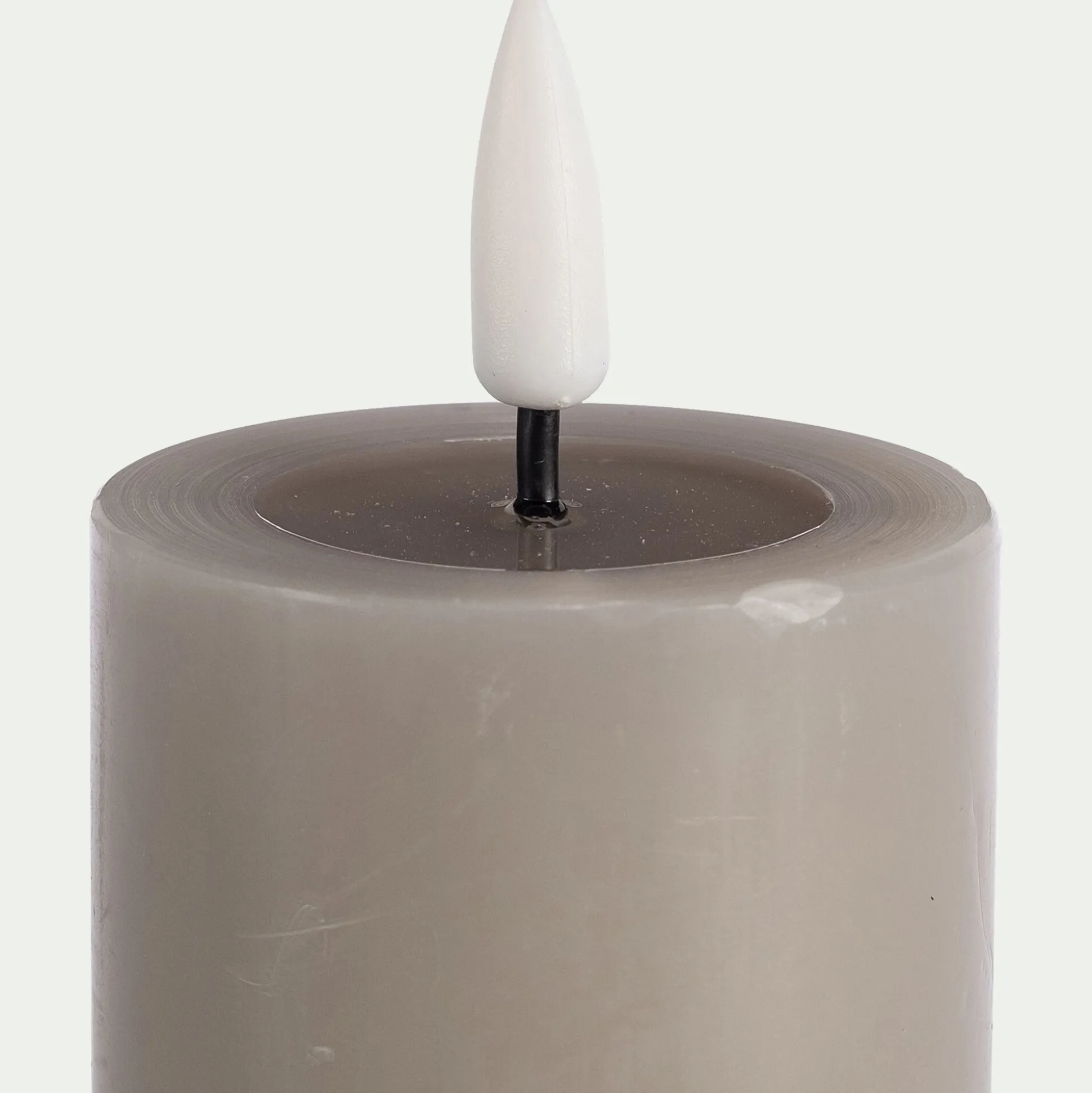 Bougie à LED D5XH12,5cm - taupe