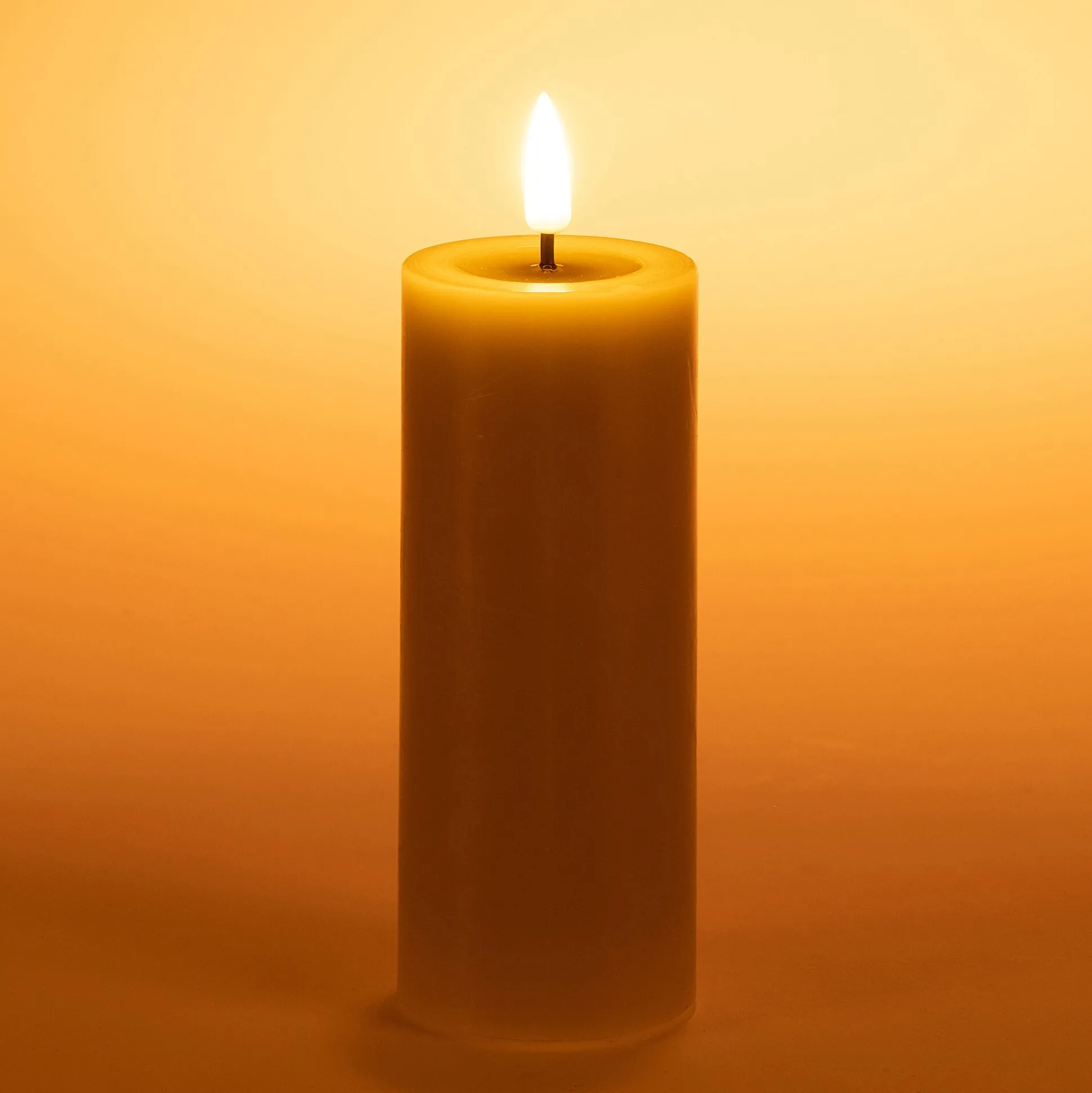 Bougie à LED D5XH12,5cm - taupe