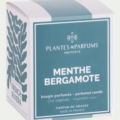 Bougie parfumée senteur menthe bergamote 180g