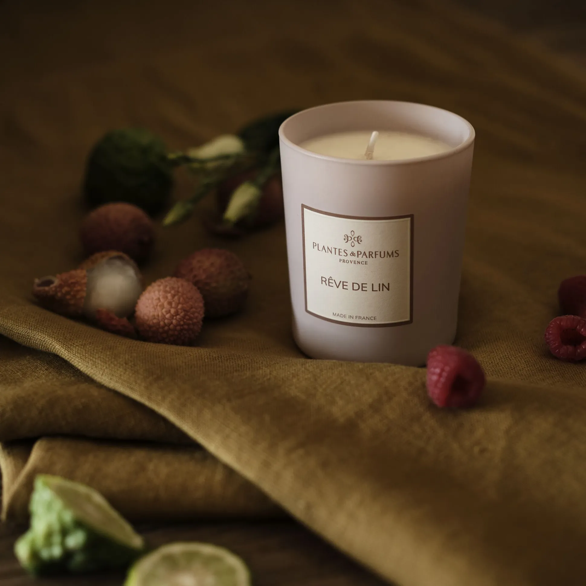 Bougie parfumée senteur Rêve de Lin 180g