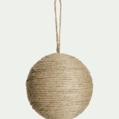 Boule de noël D10cm - naturel (modèle aléatoire)