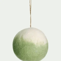 Boule de Noël en laine D9cm (couleur aléatoire)