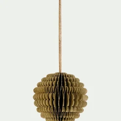 Boule de Noël en papier D6cm - doré