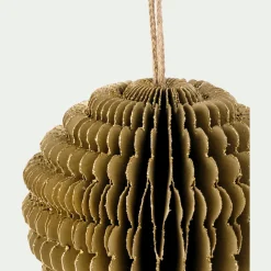 Boule de Noël en papier D6cm - doré