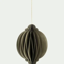 Boule de Noël en papier D6cm - vert