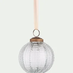 Boule de Noël en verre D7,5cm - transparent