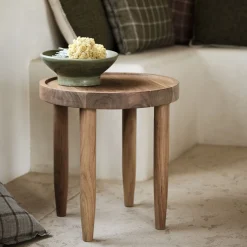 Bout de canapé en acacia D45xH47cm - naturel