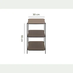 Bout de canapé en acier L30xH55cm - beige