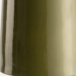 Bout de canapé en grès et céramique D40xH45cm - vert cèdre