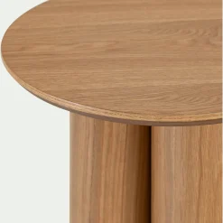Bout de canapé rond en bois D45xH50cm - naturel