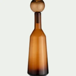 Bouteille déco en verre H52,5cm - brun rustrel