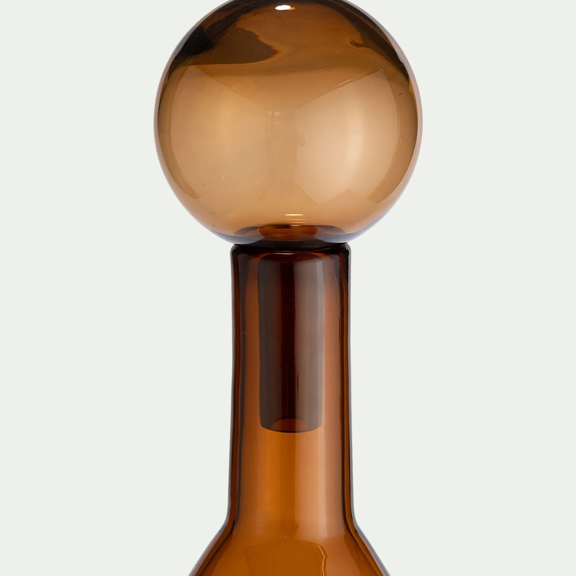 Bouteille déco en verre H52,5cm - brun rustrel