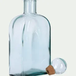 Bouteille décorative en verre recyclé H45cm - transparent