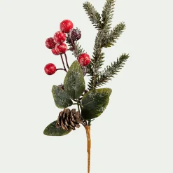 Branchage de Noël artificiel à piquer H24cm - vert