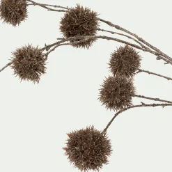 Branchage de Noël artificiel de chardon L114cm - naturel