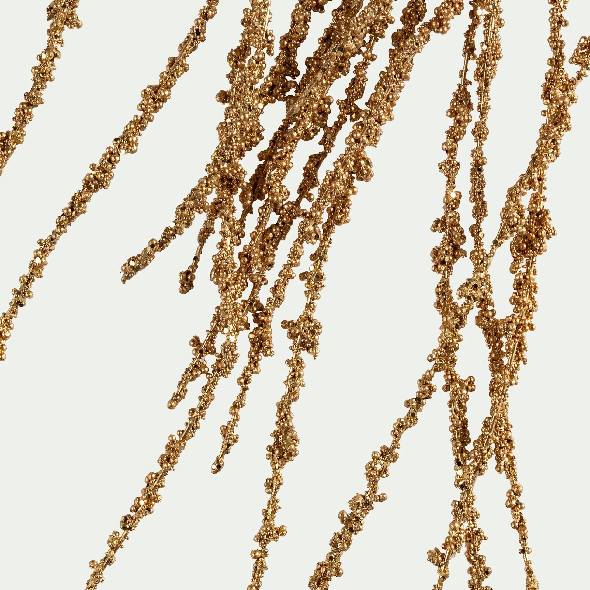 Branchage de Noël artificiel d'amarante H130cm - doré