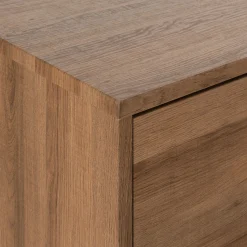 Buffet 2 portes en bois L140cm - bois foncé