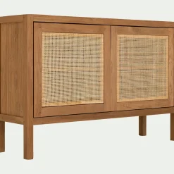 Buffet 2 portes en teck recyclé - bois clair