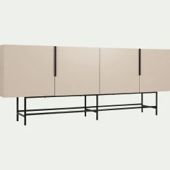 Buffet bas 4 portes en bois - beige