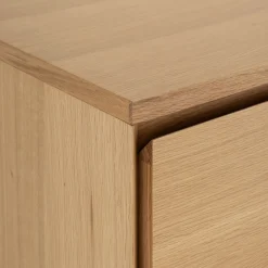 Buffet bas en bois 4 portes - naturel