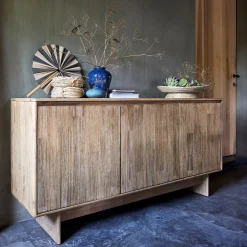 Buffet bas en bois 3 portes - naturel