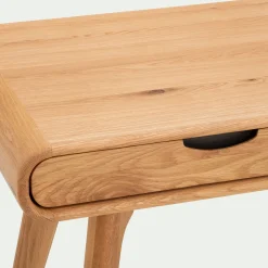 Bureau en bois avec 2 tiroirs L120cm - bois clair