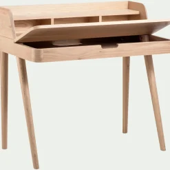 Bureau en chêne avec plateau relevable - bois clair