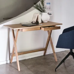 Bureau en chêne L110cm - bois clair