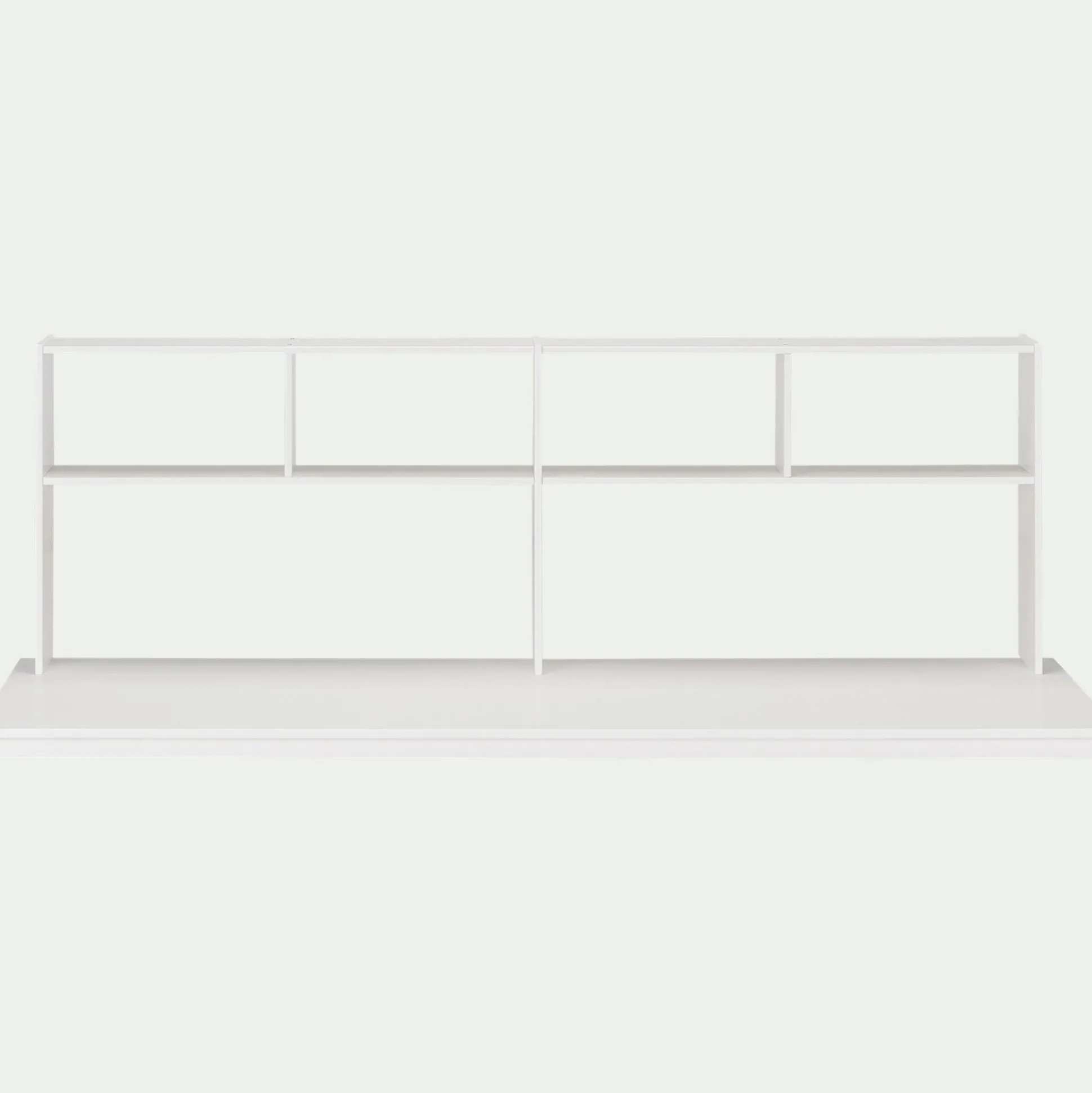 Bureau enfant en pin avec étagère - blanc