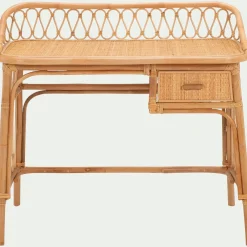Bureau enfant en rotin - naturel