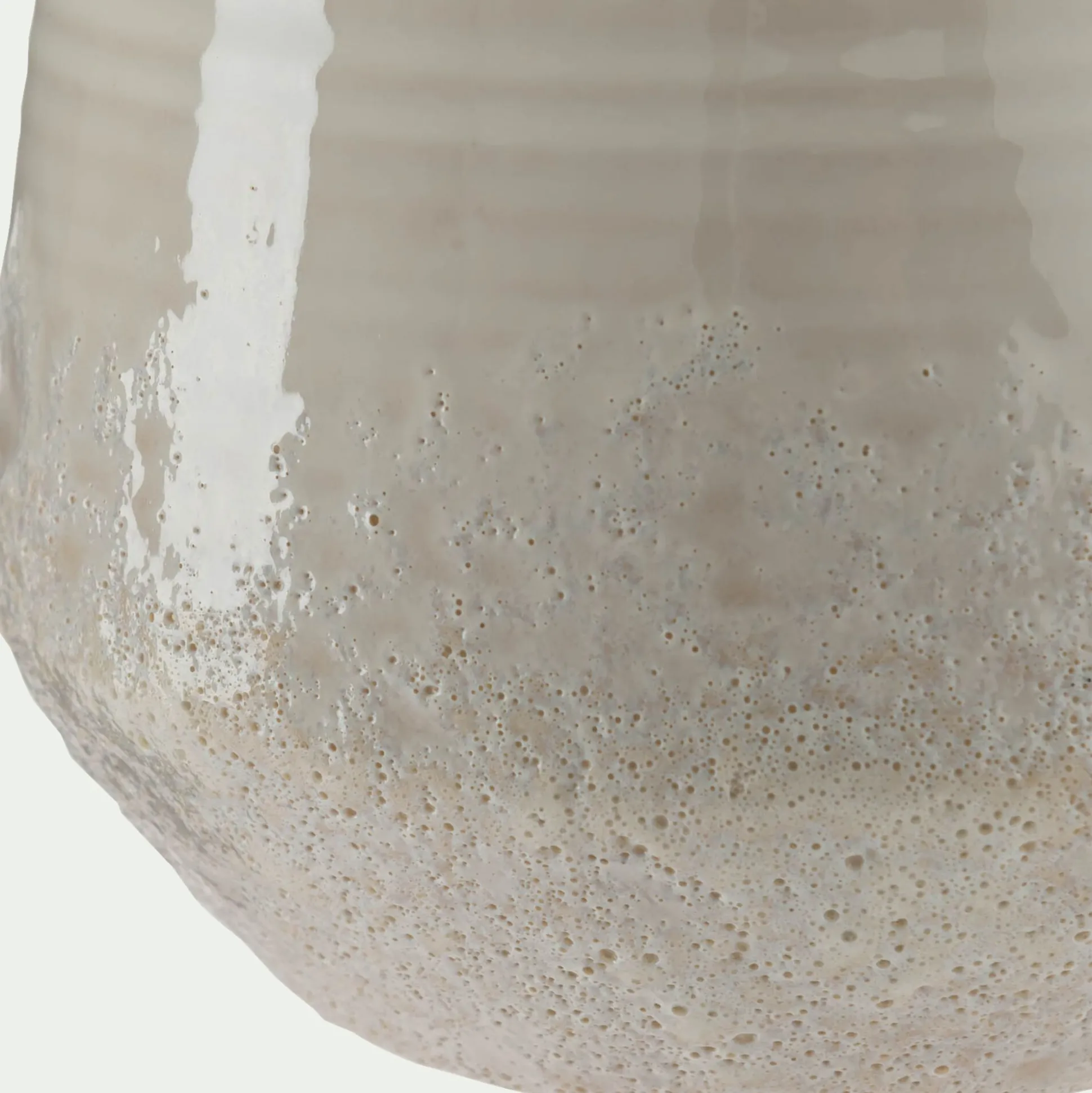 Cache-pot en céramique D14xH12,5cm - beige