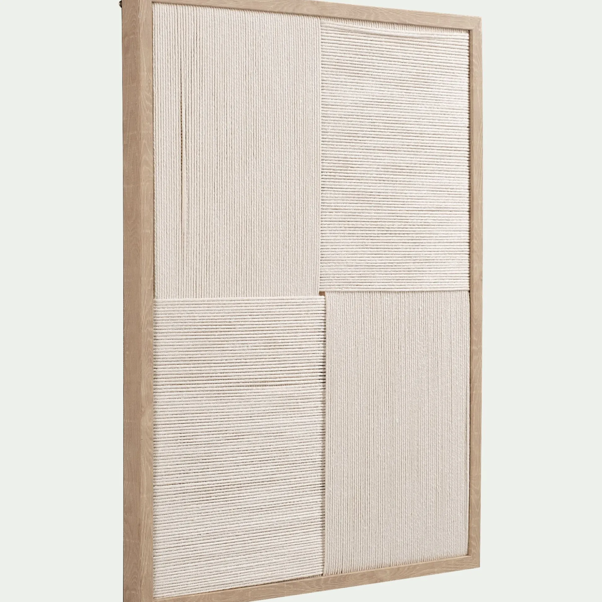 Cadre décoratif en corde tissée 45x60cm - beige