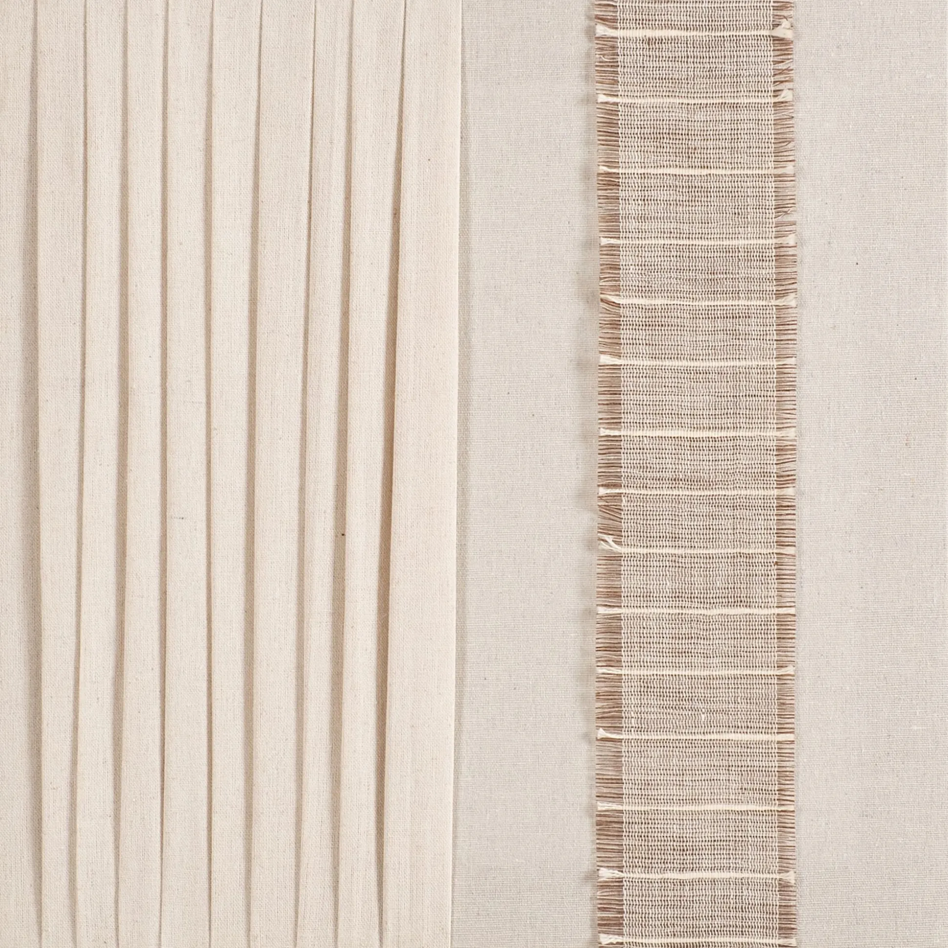 Cadre décoratif en lin texturé 40x40cm - beige
